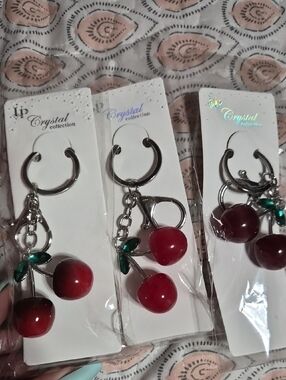 3 Cherry Bag Charms